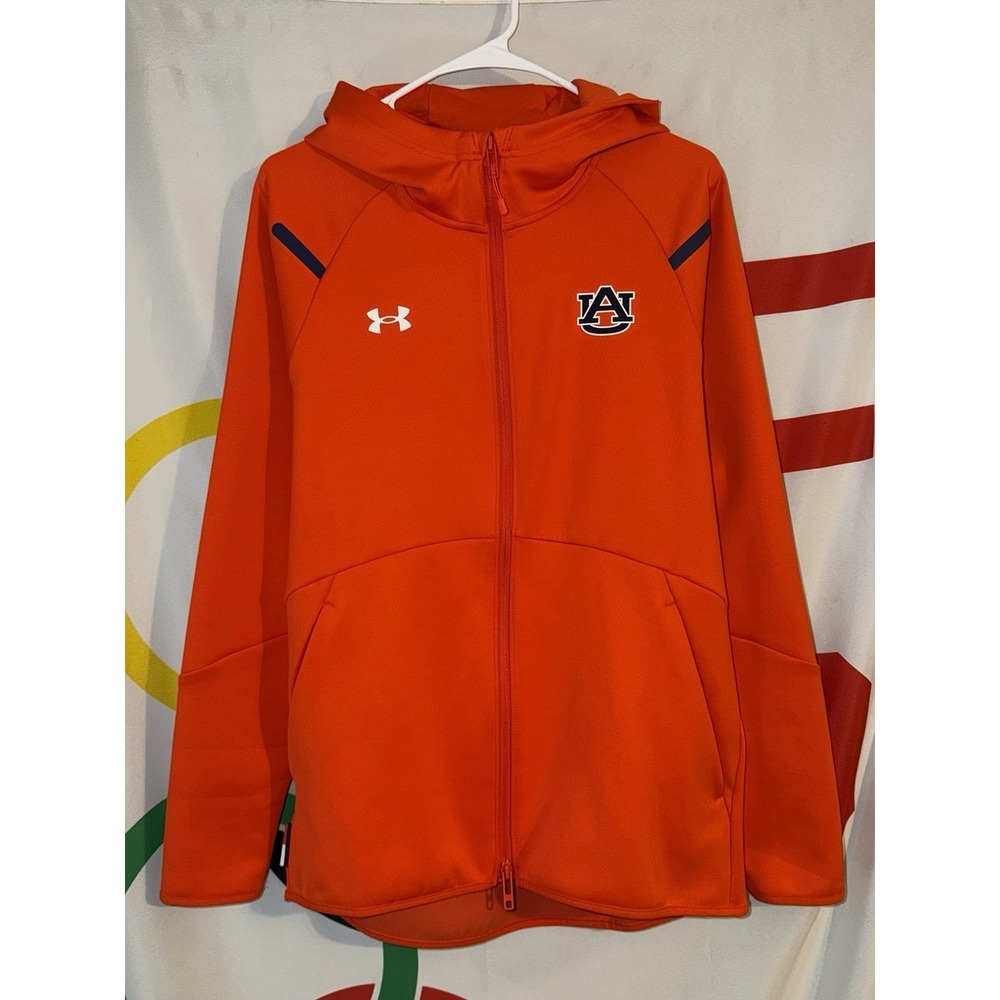 Under Armour Auburn Tigers Hoodie Small Orange Full Zip